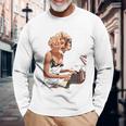 ピンナップガール ピアノ ピアニスト ヴィンテージ 長袖tシャツ 長袖Tシャツ 高齢者への贈り物