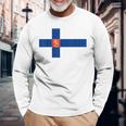 フィンランドtシャツ、フィンランド国旗、フィンランドの地図 メンズレディースキッズ 長袖Tシャツ 高齢者への贈り物