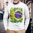 ブラジル 旗 大 国旗 メンズ レディース キッズ ブラジル 長袖Tシャツ 高齢者への贈り物