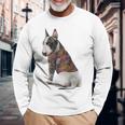 ブルテリア犬 日本龍 タトゥー入り イレズミ 長袖Tシャツ 高齢者への贈り物
