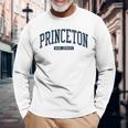 プリンストン ニュージャージー Nj カレッジ大学スタイル ブルー 長袖tシャツ 長袖Tシャツ 高齢者への贈り物