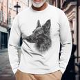 ベルギーシェパード 犬 グラフィック ペットアート ベルギーシェパード 長袖Tシャツ 高齢者への贈り物