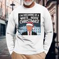 ホワイトハウスのクリスマス・トランプ・ファニー・ホリデーを夢見ている 長袖tシャツ 長袖Tシャツ 高齢者への贈り物