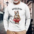 ボクシングチャンピオン 柴犬ファイター 長袖Tシャツ 高齢者への贈り物