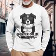 ボーダーコリー 犬 おじいちゃん 長袖Tシャツ 高齢者への贈り物