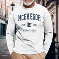マクレガー ミネソタ Mn ヴィンテージ アスレチック ネイビー スポーツデザイン 長袖Tシャツ 高齢者への贈り物