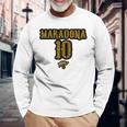 マラドーナ 10 長袖tシャツ 長袖Tシャツ 高齢者への贈り物