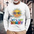 モチベーション輝くレッツゲットサニー活気 長袖Tシャツ 高齢者への贈り物