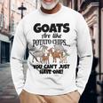 ヤギの恋人たちのためのヤギシャツ 農場アパレル ミームパンファニーヤギ 長袖tシャツ 長袖Tシャツ 高齢者への贈り物