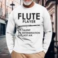 ユーモラスなフルート 愛好家 ステートメント皮肉なフルート 面白い 長袖Tシャツ 高齢者への贈り物