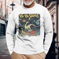ヨーヨーザウルスファニーヨーヨー時代 長袖tシャツ 長袖Tシャツ 高齢者への贈り物