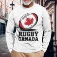 ラグビー カナダ ファン メープルリーフ スポーツ メンズ カナダ国旗 レディース 長袖Tシャツ 高齢者への贈り物