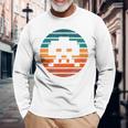 レトロ ヴィンテージ 80年代アーケード ゲーム インベーダー シンセウェイブ サンセット 長袖Tシャツ 高齢者への贈り物