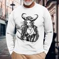 悪魔の女 長袖Tシャツ 高齢者への贈り物