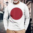 日の丸 日本の国旗 日章旗 日本国 にほん にっぽん かっこいい 長袖Tシャツ 高齢者への贈り物