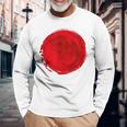日本国旗 昇る太陽 日照 日の丸 長袖Tシャツ 高齢者への贈り物