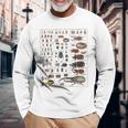 昆虫の種類 ビンテージバグ同定科学 長袖Tシャツ 高齢者への贈り物