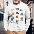 異なる種類のムール貝の品種コレクション、かわいいムール貝が大好き 長袖Tシャツ 高齢者への贈り物