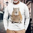 豚 ペット げっ歯類 動物愛好家 ギフト 長袖Tシャツ 高齢者への贈り物
