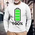 電池 100 フルバッテリー 長袖Tシャツ 高齢者への贈り物