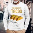 面白いタコス You Had Me At Tacos かわいい 愛らしいタコス フード 長袖Tシャツ 高齢者への贈り物