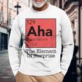 驚きの元素 周期表 129 アハ サプライズ 長袖Tシャツ 高齢者への贈り物