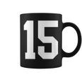 15番のカレッジスポーツスタイル。ホワイト。 コーヒーマグ