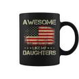 Awesome Like My Daughter Usa Flag Fathers Day Vintage Coffee Mug