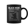 Black Mom Nutrition Facts History Month Proud Mama's Day Coffee Mug