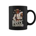 Boots On Ground Junenth Cowgirl Western Rodeo Black Women Coffee Mug