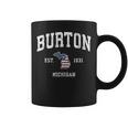 Burton Michigan Mi ヴィンテージ アメリカ国旗 スポーツデザイン コーヒーマグ