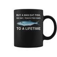 Buy A Man Eat Fish He Day Teaching Fish Man To A Lifetime コーヒーマグ