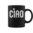 Ciao イタリア語の格言 白とピンクのミニマリスト コーヒーマグ