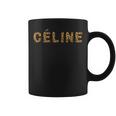 Céline レオパード こんにちは私の名前は、名です コーヒーマグ