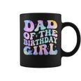 Dad Of The Birthday Girl Tie Dye Colorful 1St Bday Coffee Mug