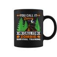 Divertido Zombie Apocalipsis Campingupervivencia Entrenamiento Humor Taza de café