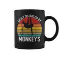 Easy Distracted By Monkeys シャツ ビンテージモンキー コーヒーマグ