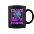 Me Encanta La Música Disco Retro Disco De Los 80 Taza de café