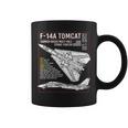 F-14 Tomcat Us American Carrier航空機 ブループリント コーヒーマグ