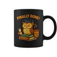 Finally Done Owl Grad 2025 デコレーション コーヒーマグ