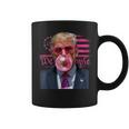Donald Trump Bubble Gum Pink 4Th Of July American Flag Coffee Mug