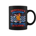 Hot Dog Democracy's Collapsing 4Th July Protest Trump Coffee Mug