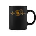 Gran Disco Deinilo Heartbeat Diseño Tocadiscos Dj Taza de café