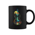 Guitar Lake Reflections Forest Pine Tree Moon Camp Guitarist Coffee Mug
