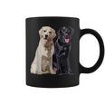 Happy Two Labradors ゴールデンブラック ラボレトリバー Mom Dad コーヒーマグ