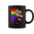 I'm Hers &He's Mine 虹のハート Lgbtq プライド デザイン コーヒーマグ