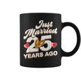 Just Married 25 Years Ago シルバーウェディング コーヒーマグ