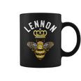 Lennon Name Lennon 誕生日プレゼント 女王冠 蜂 レノン コーヒーマグ