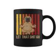 Let Thathit Go パグ ヨガ ヴィンテージデザイン コーヒーマグ