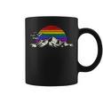 Lgbtq レインボー 山 サンセット ヴィンテージ コーヒーマグ